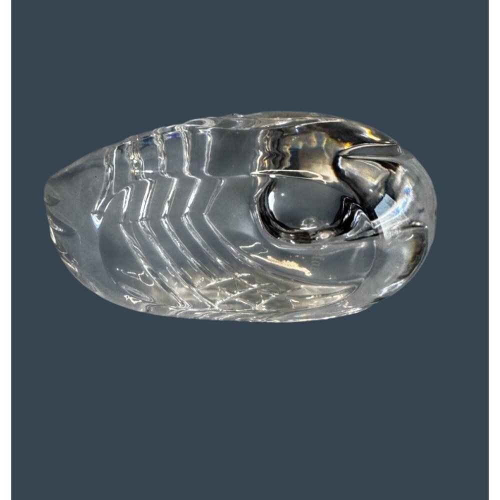 Waterford Crystal Duck Paperweight Cut Crystal Bird Figurine 4" x 2 1/2" No Bo - Picture 7 of 7